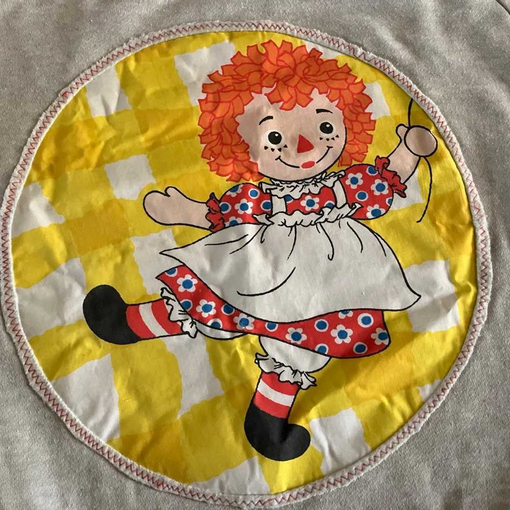 Upcycled Raggedy Ann Bed Sheets Sweatshirt - image 2