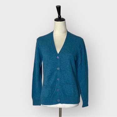 L. L. Bean Vintage Cardigan Teal Blue