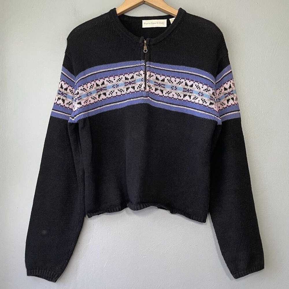 Vintage Paris Sport Club Womens Medium Sweater No… - image 1