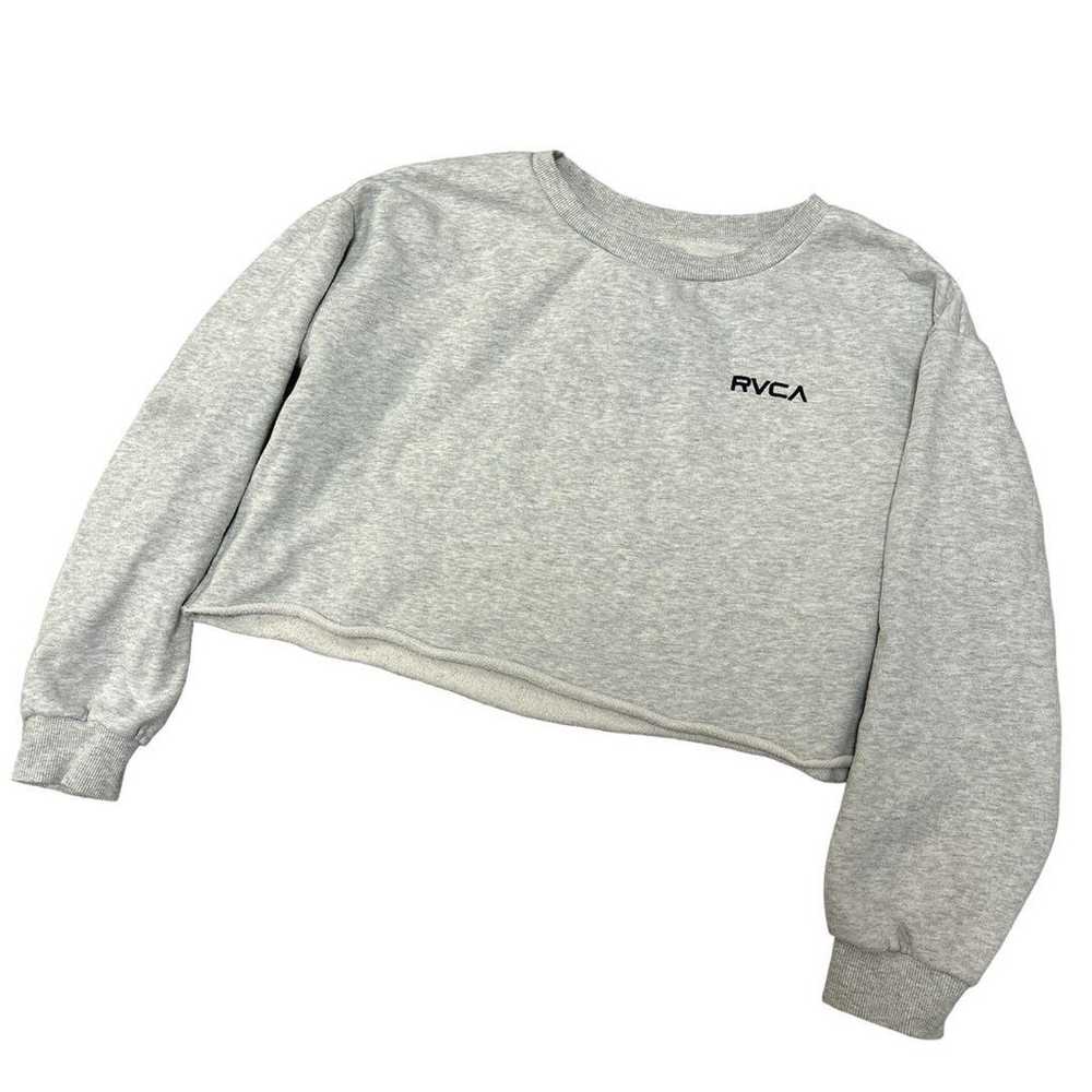 RVCA Lukka cropped sweatshirt with logo in gray c… - image 1