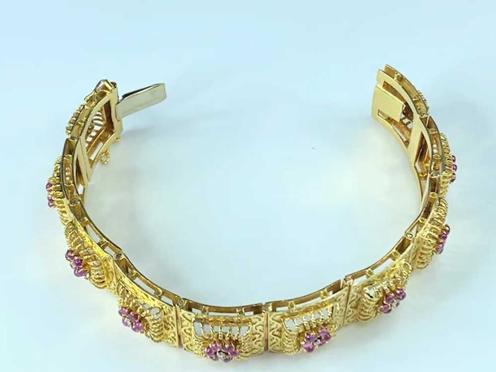 1.25ctw Ruby, 0.20ctw Diamond and 18K Yellow Gold… - image 2