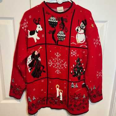 Vintage Ugly Christmas Sweater // Snowman // Rein… - image 1