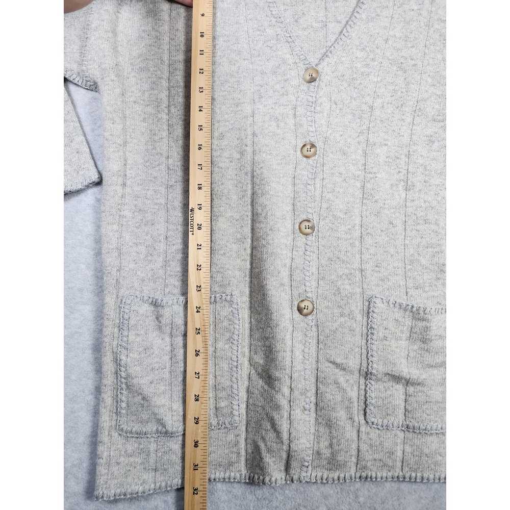 Express Tricot VTG Gray Button Up Grandpacore Lam… - image 8