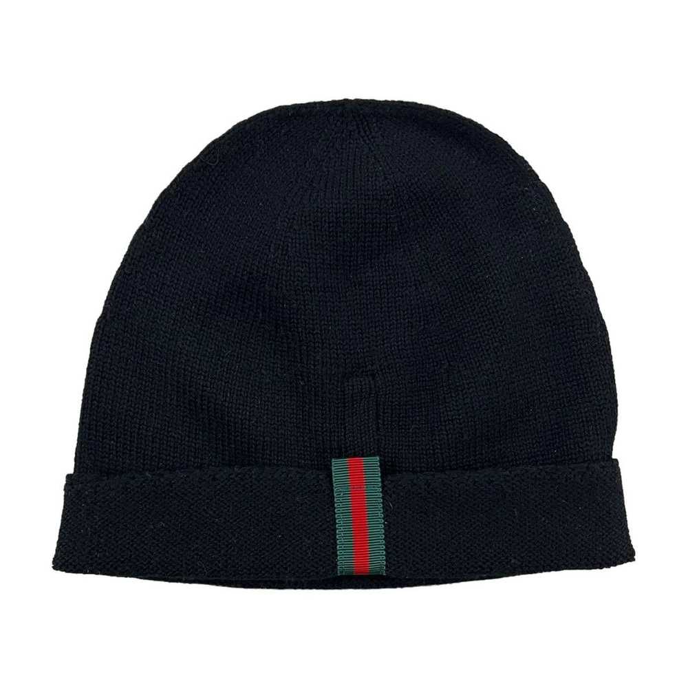 Gucci Gucci Web Stripe Wool Beanie - image 1