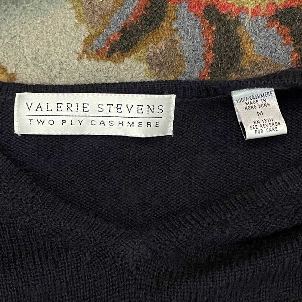 Vintage Valerie Stevens Two Ply 100% Cashmere V-N… - image 2