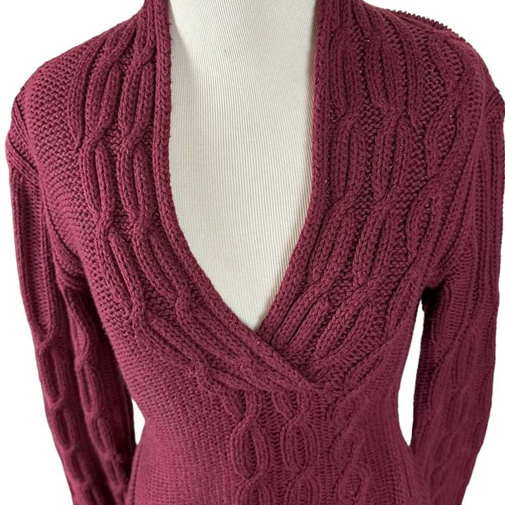 Vintage Sundance Sweater Medium Lambswool Cable K… - image 3