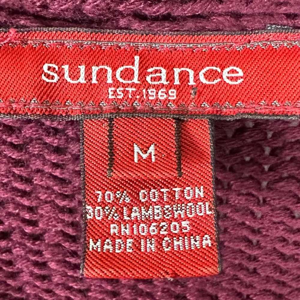 Vintage Sundance Sweater Medium Lambswool Cable K… - image 6