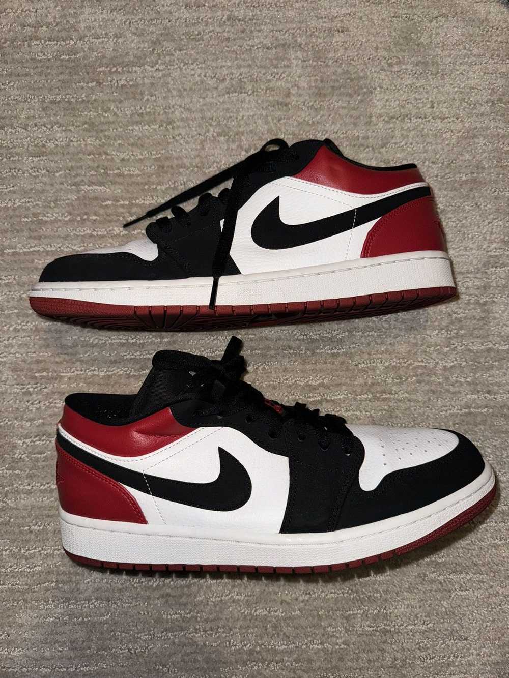 Jordan Brand × Nike Nike Jordan 1 low Black Toe - image 1