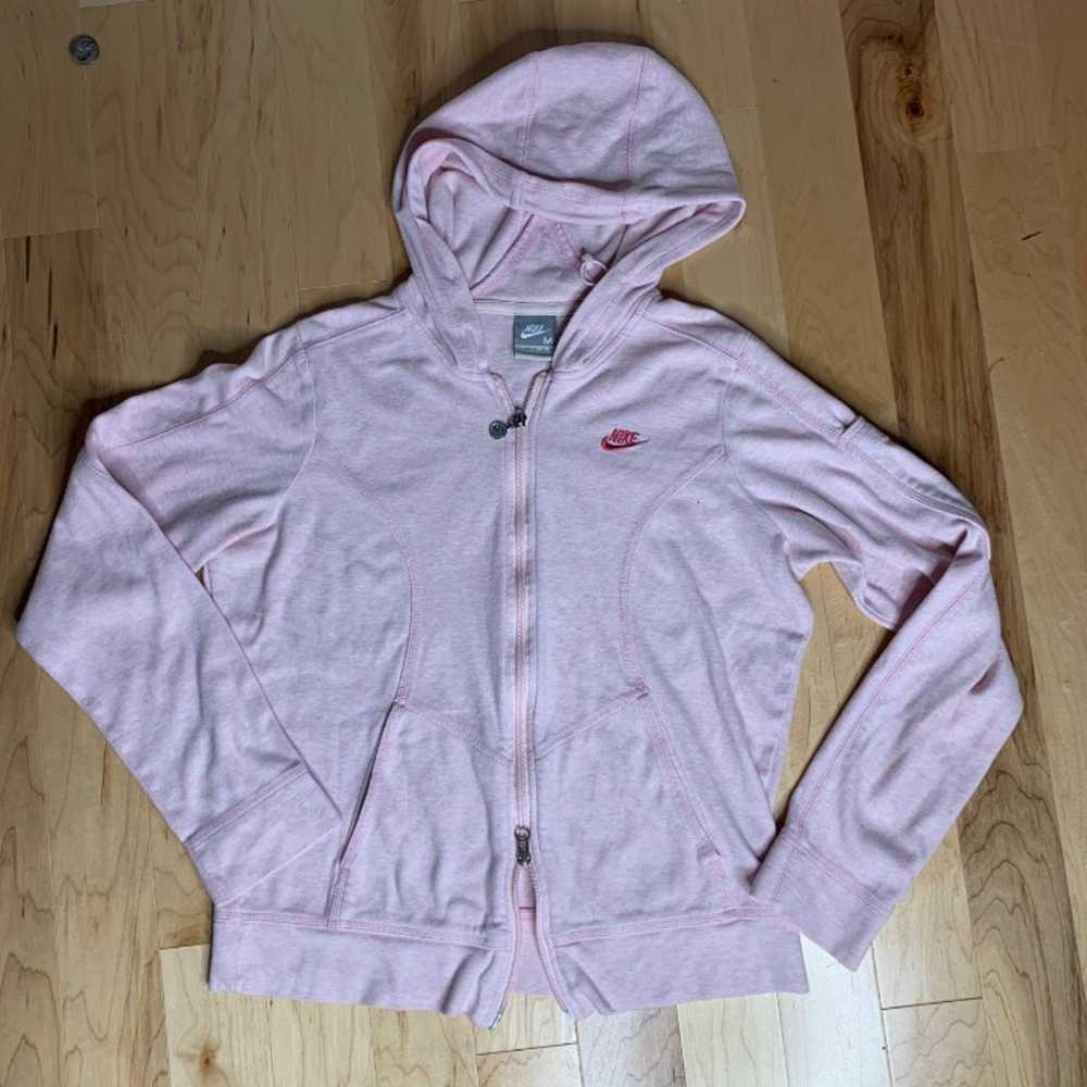 Rare Womens Nike Vintage Pink Fleece Jum - image 1