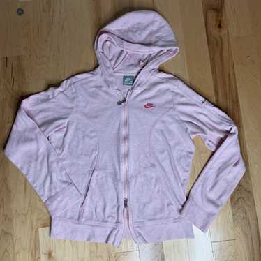 Rare Womens Nike Vintage Pink Fleece Jum - image 1