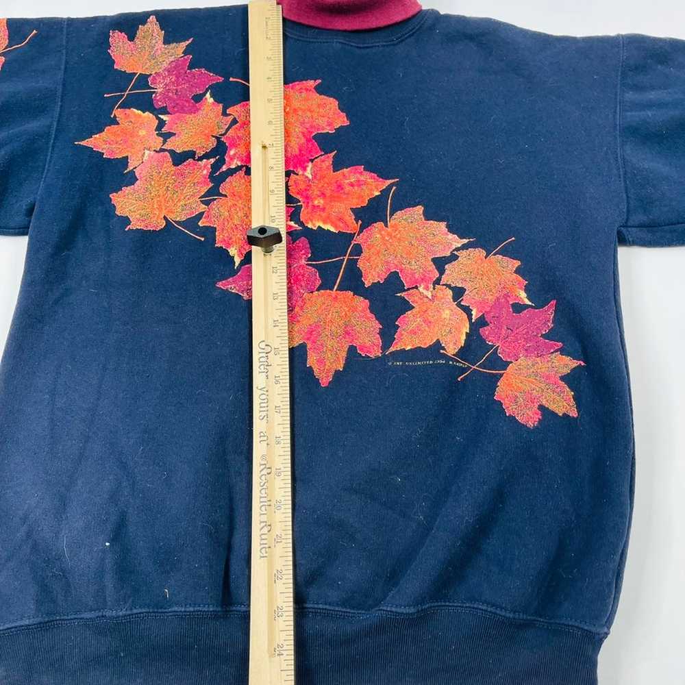 Vintage 90s Autumn Leaves Sweatshirt - image 3