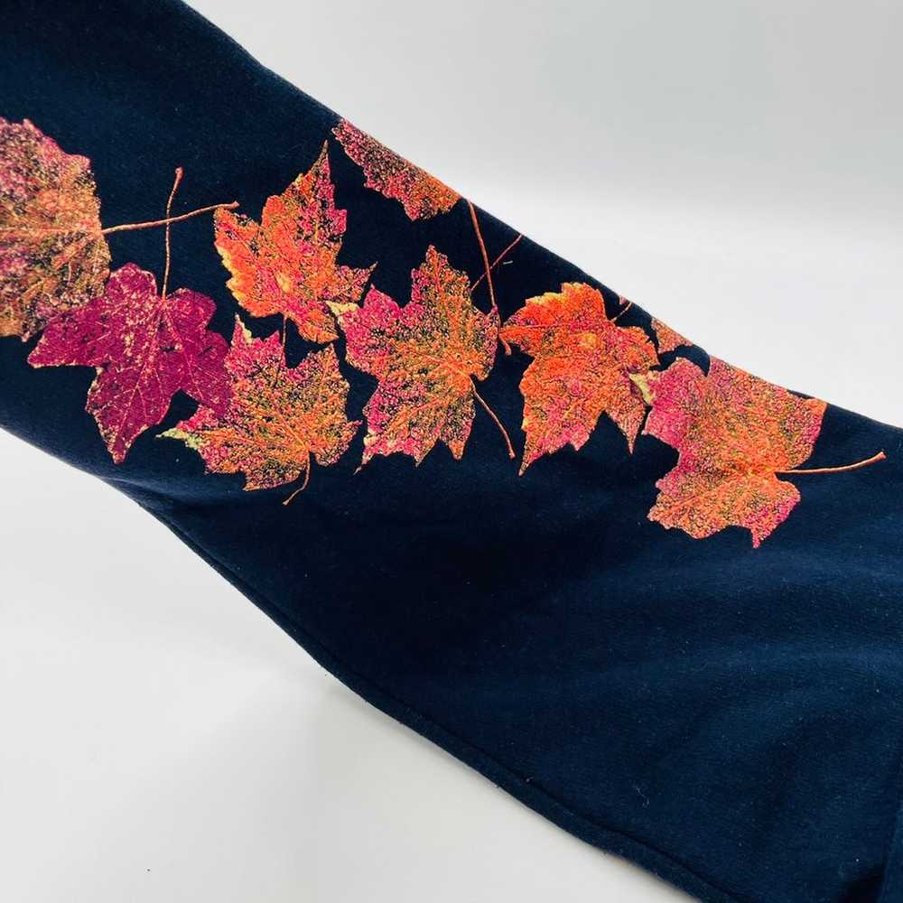 Vintage 90s Autumn Leaves Sweatshirt - image 6