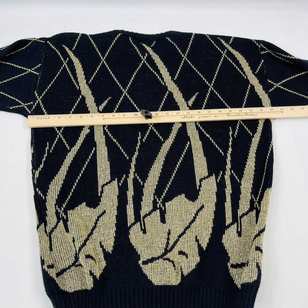 VTG 90s Metallic Hawaiian Floral Crewneck Sweater - image 5