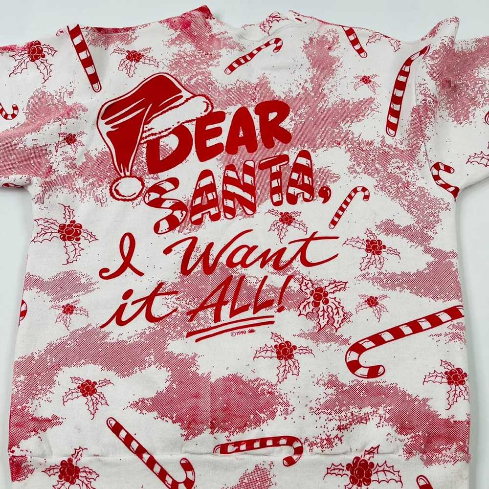 VTG 90s Santa i Want it All Sweatshirt - image 4