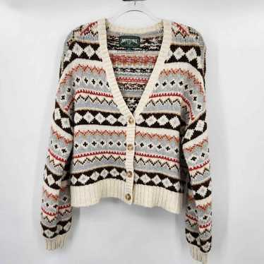 American Eagle Soft Cozy Fairisle Button Cardigan 