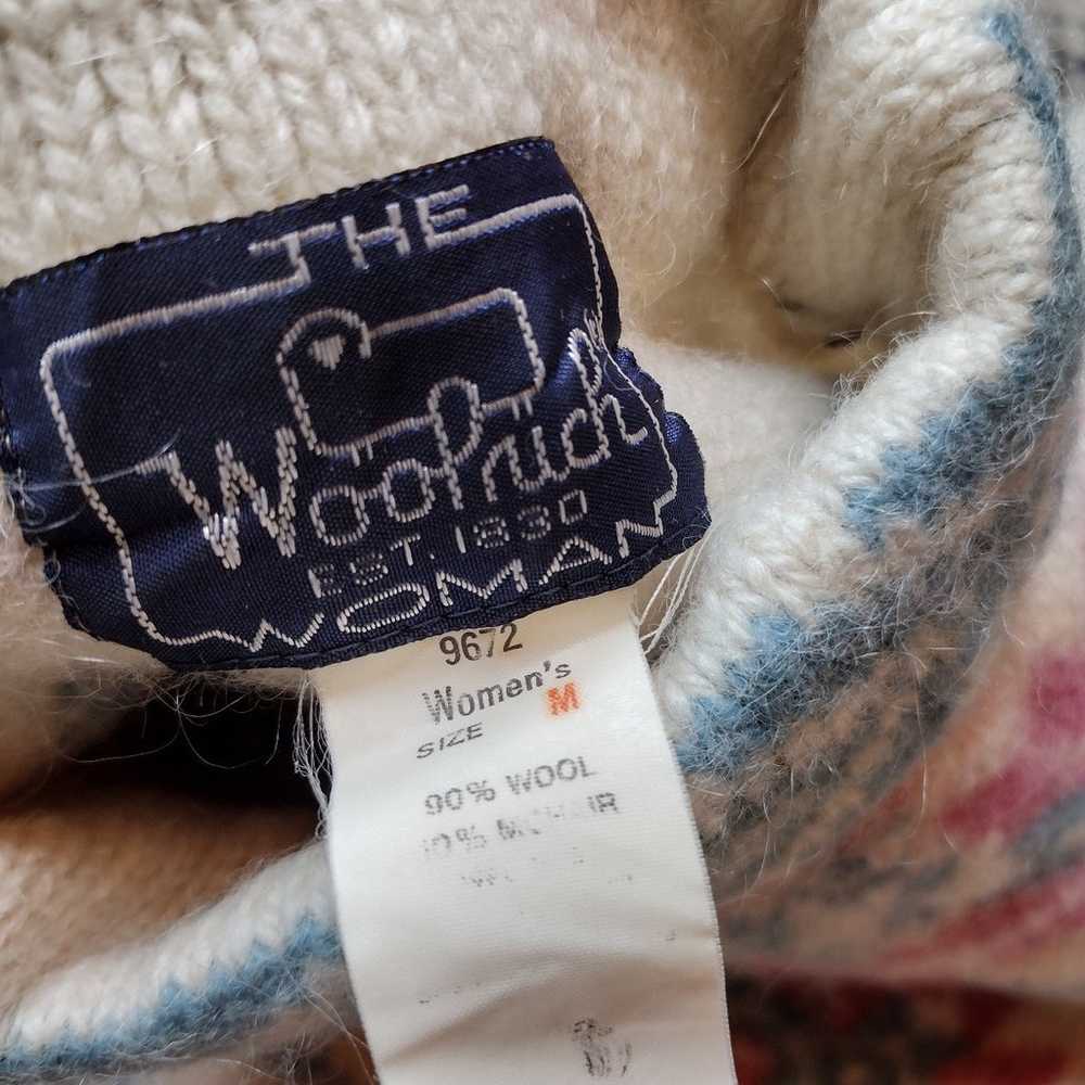 VINTAGE the woolrich woman sweater pink blue snow… - image 3