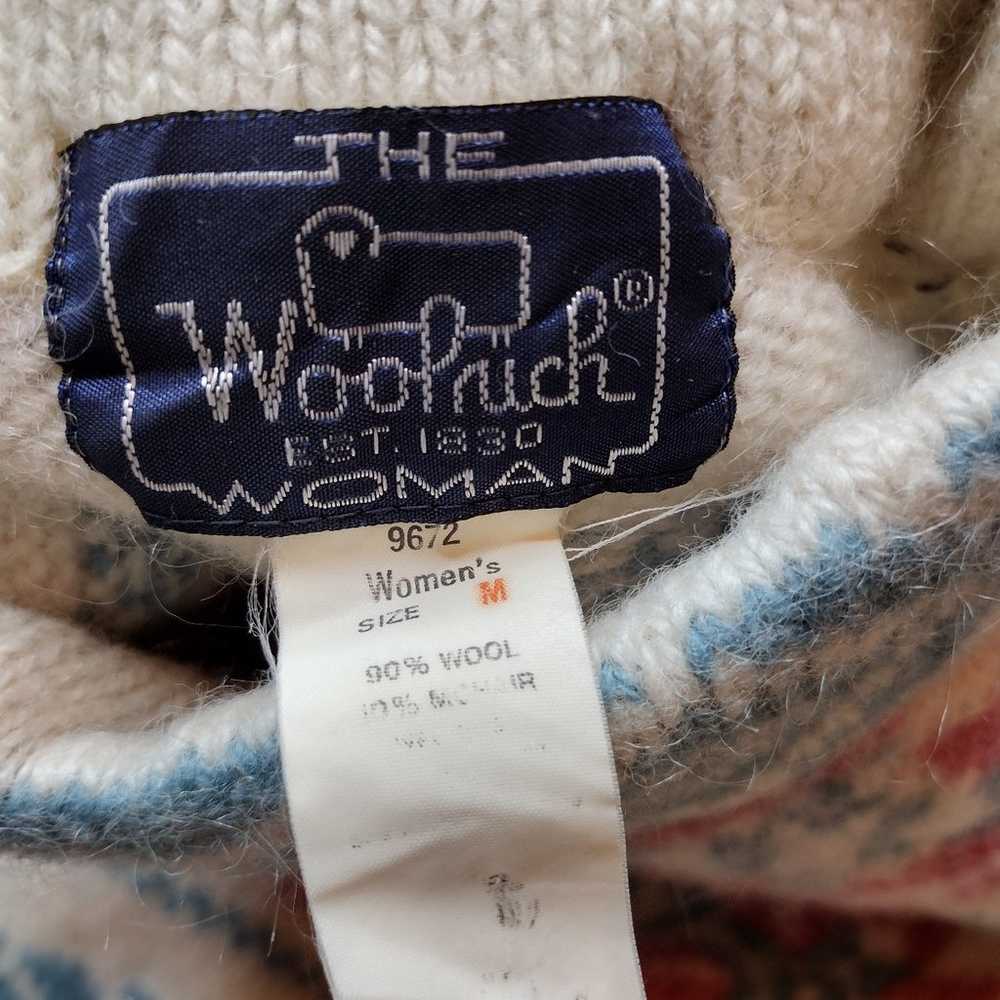 VINTAGE the woolrich woman sweater pink blue snow… - image 4