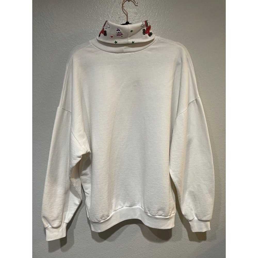 VTG Grandma Winter Wonderland Mock Neck Crewneck … - image 3