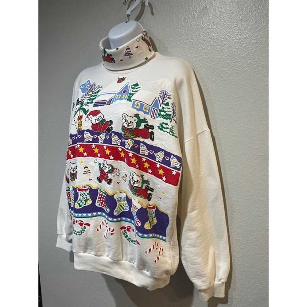 VTG Grandma Winter Wonderland Mock Neck Crewneck … - image 6