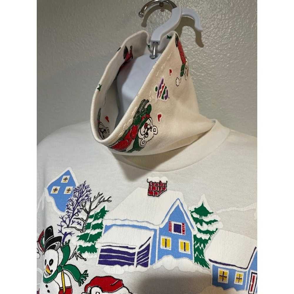 VTG Grandma Winter Wonderland Mock Neck Crewneck … - image 8