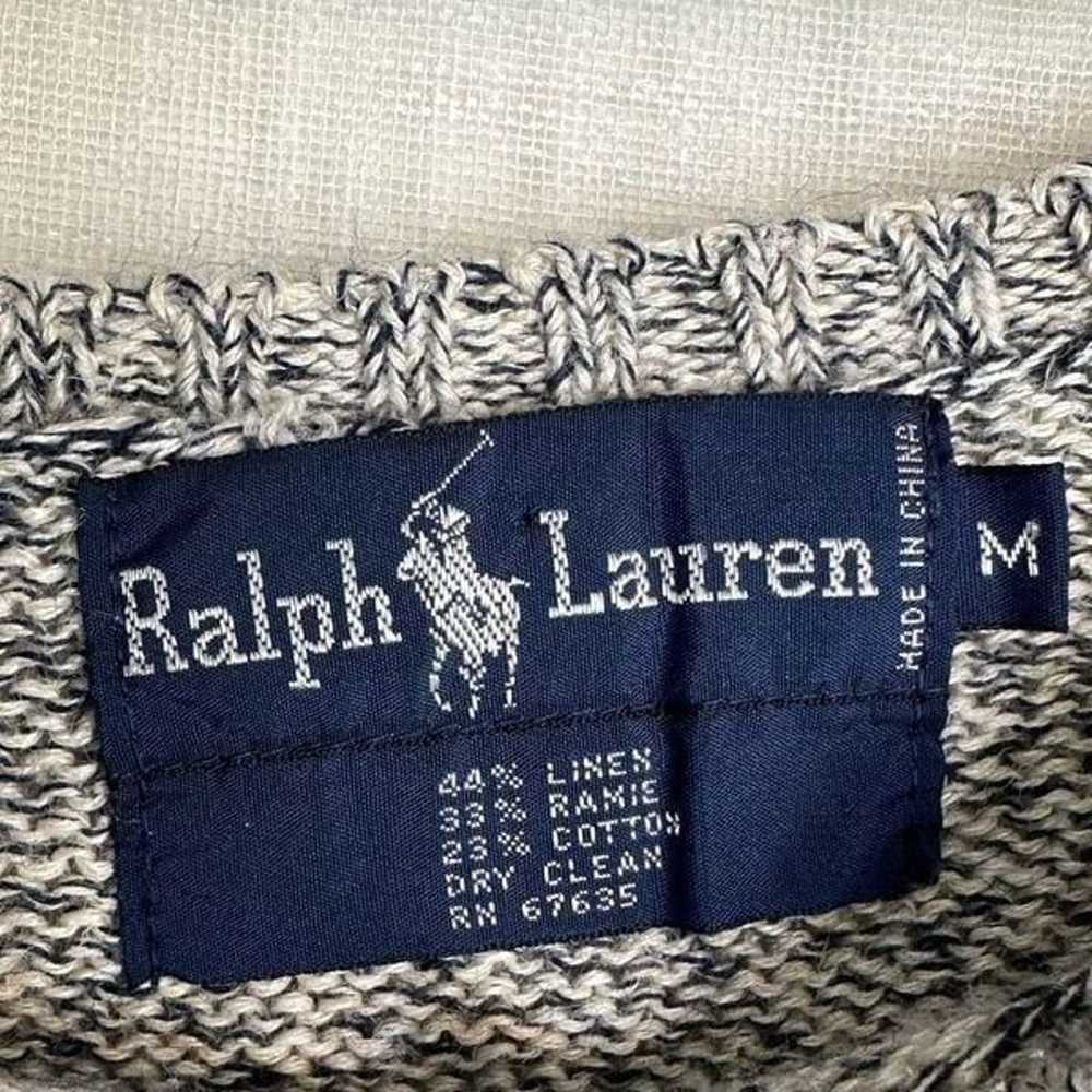 Vintage Ralph Lauren Linen Blend Marled Knit Shor… - image 5