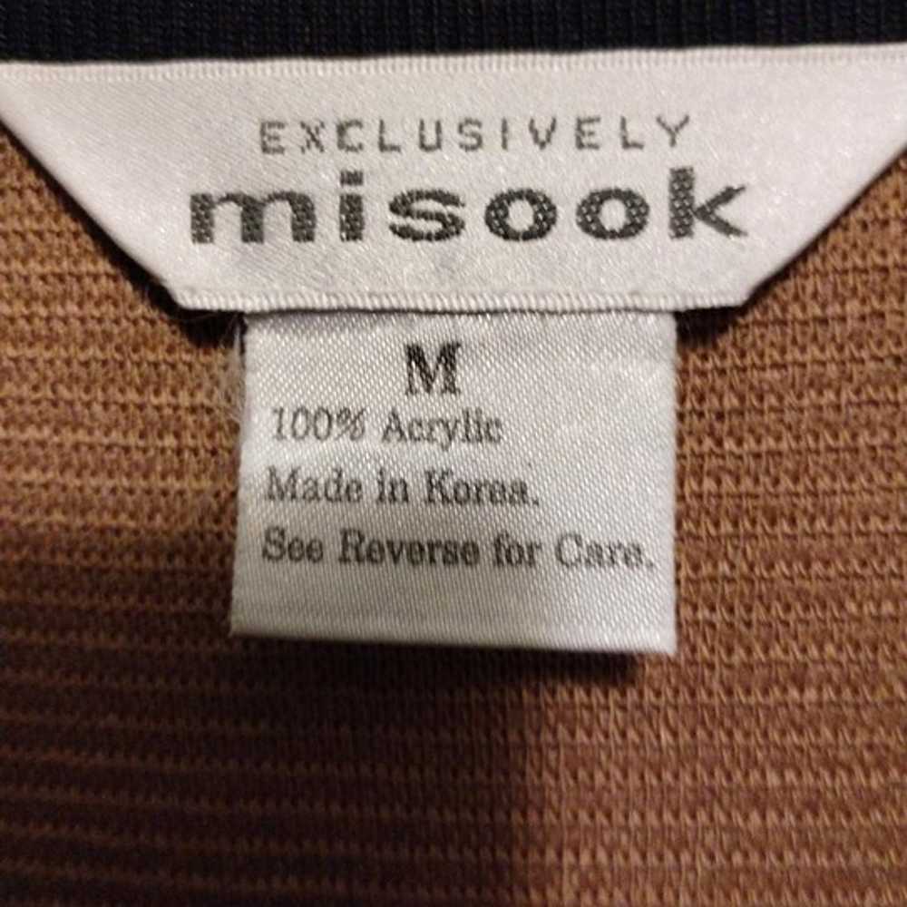 Vintage Exclusively Misook  Zip Front Ribbed Card… - image 3