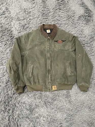 90s JQ441 Carhartt Western Jacket サンタフェ VINTAGE CARHARTT BLUE SANTE FE WESTERN JACKET SIZE XL JQ444