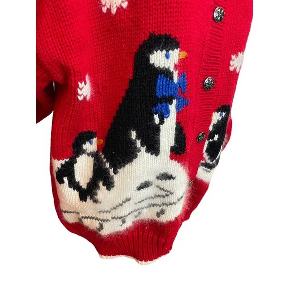 Vintage Holiday Christmas Karen Scott Penguin Red… - image 3