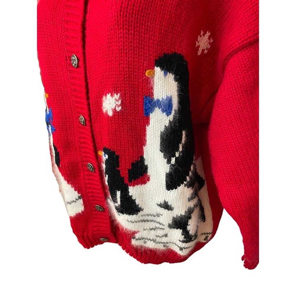 Vintage Holiday Christmas Karen Scott Penguin Red… - image 4