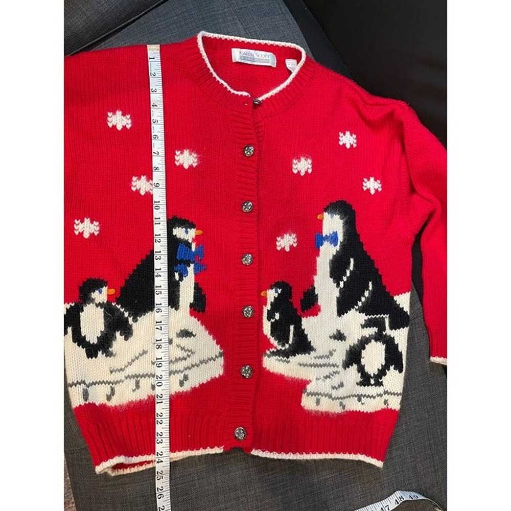 Vintage Holiday Christmas Karen Scott Penguin Red… - image 7