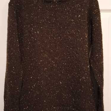 Glendalough Woolen Mills 100% Wool Brown Hooded Sw