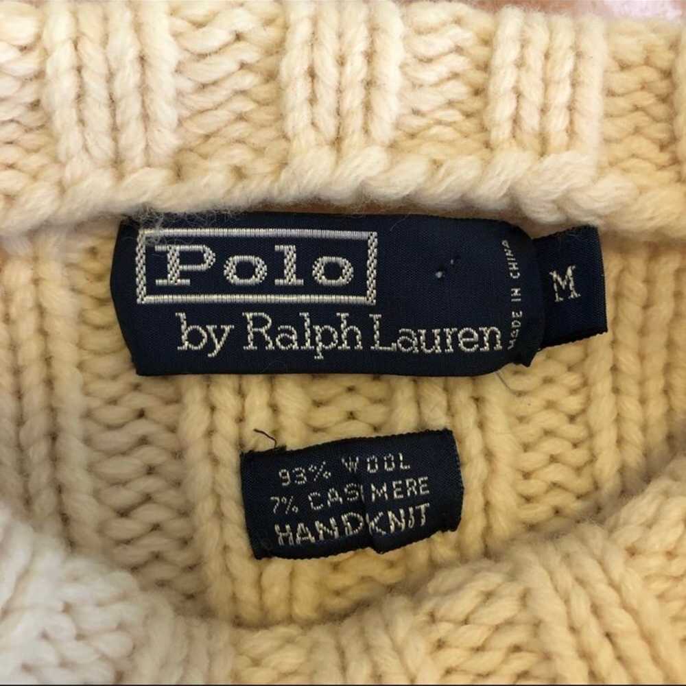 Polo by Ralph Lauren Cream Knit Sweater - image 5