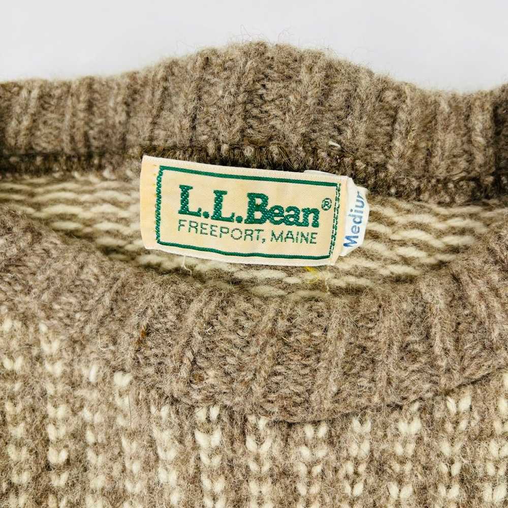 VTG 90s L.L Bean Chunky Wool Sweater - image 3