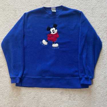 M Vintage Disney Mickey Mouse Fleece Sweater - image 1