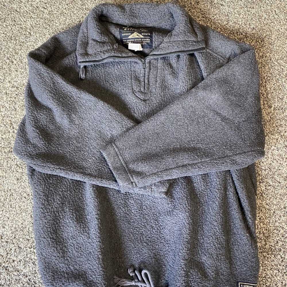 Vintage Abercrombie & Fitch Co. Gray Oversized Fl… - image 1