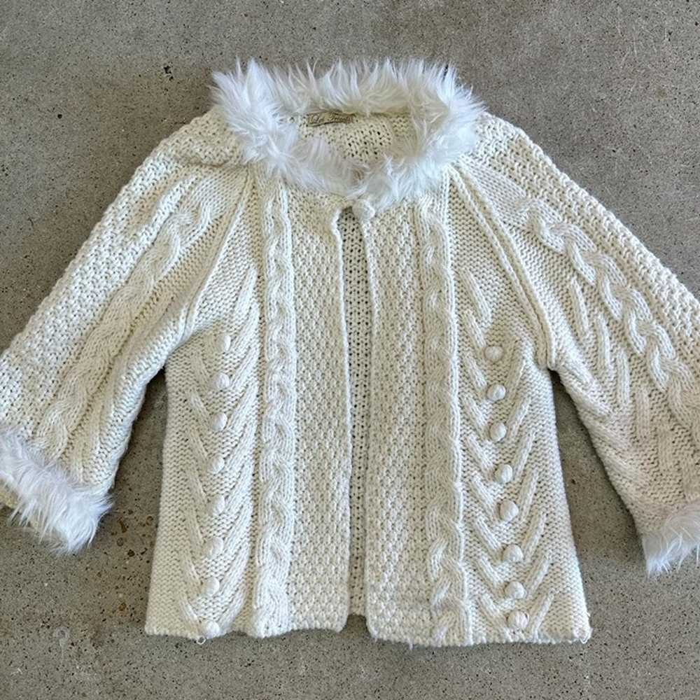 Vintage chunky knit cardigan - image 4