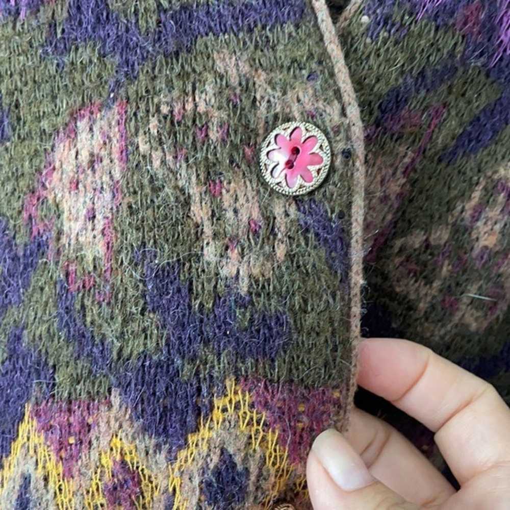 Vintage Alpaca Mohair Wool blend Cardigan Sweater - image 4