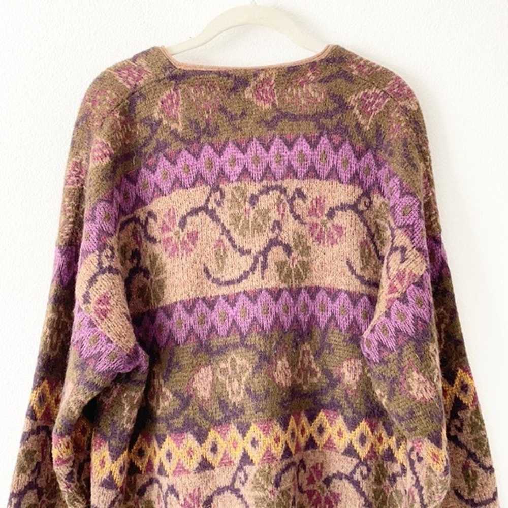 Vintage Alpaca Mohair Wool blend Cardigan Sweater - image 7