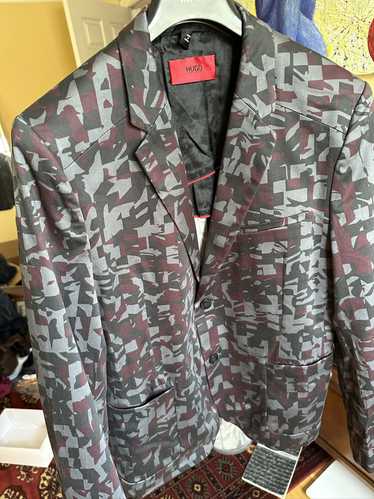 Hugo Boss Multicolor Geometric Pattern Blazer