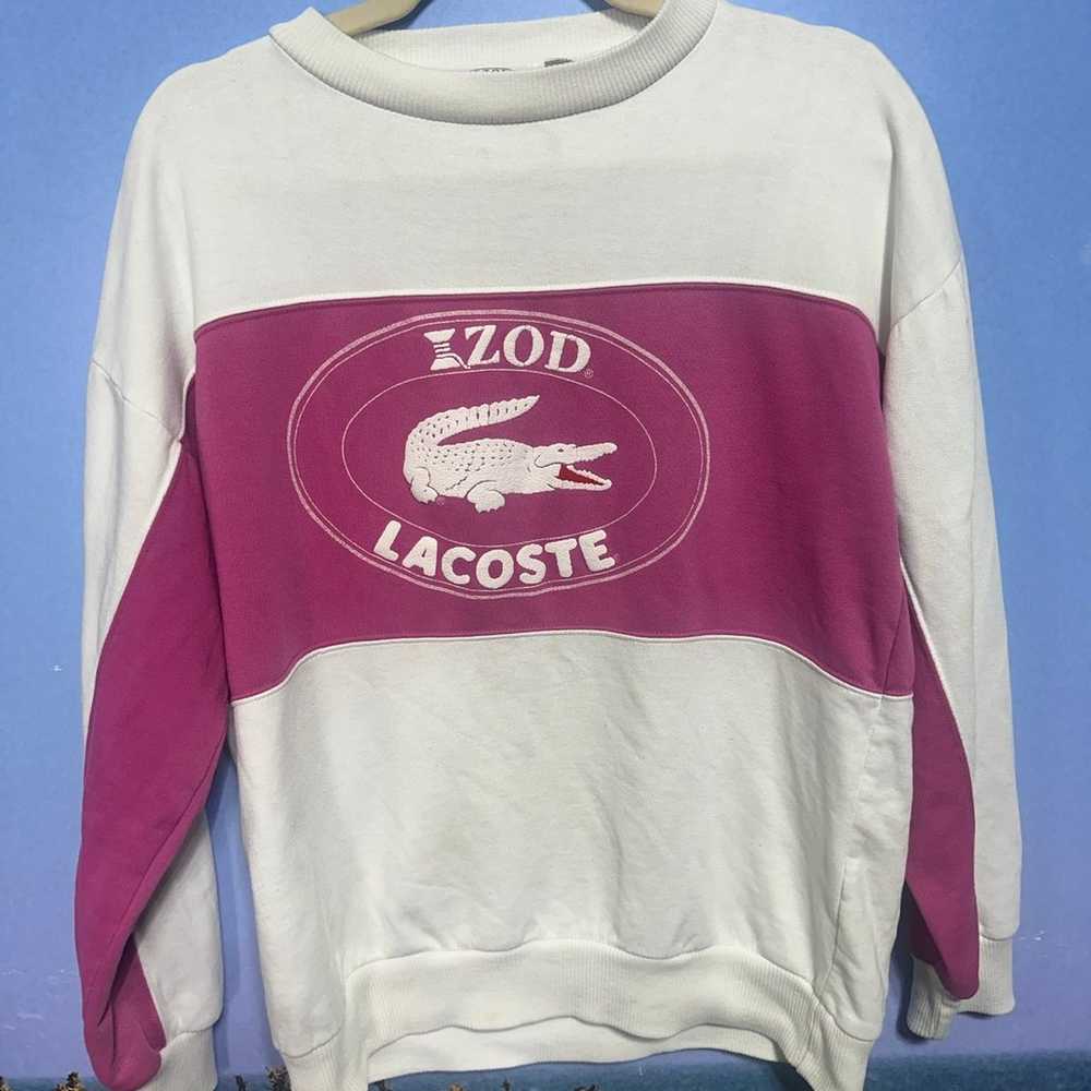 Vintage 80s Izod Lacoste Sweatshirt Crewneck Bran… - image 1