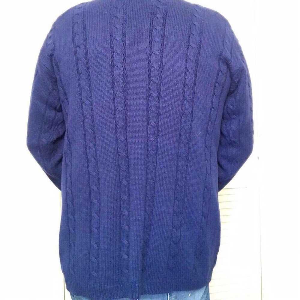 WOMENS JANTZEN BLUE CARDIGAN NAUTICAL PATCHES COS… - image 3