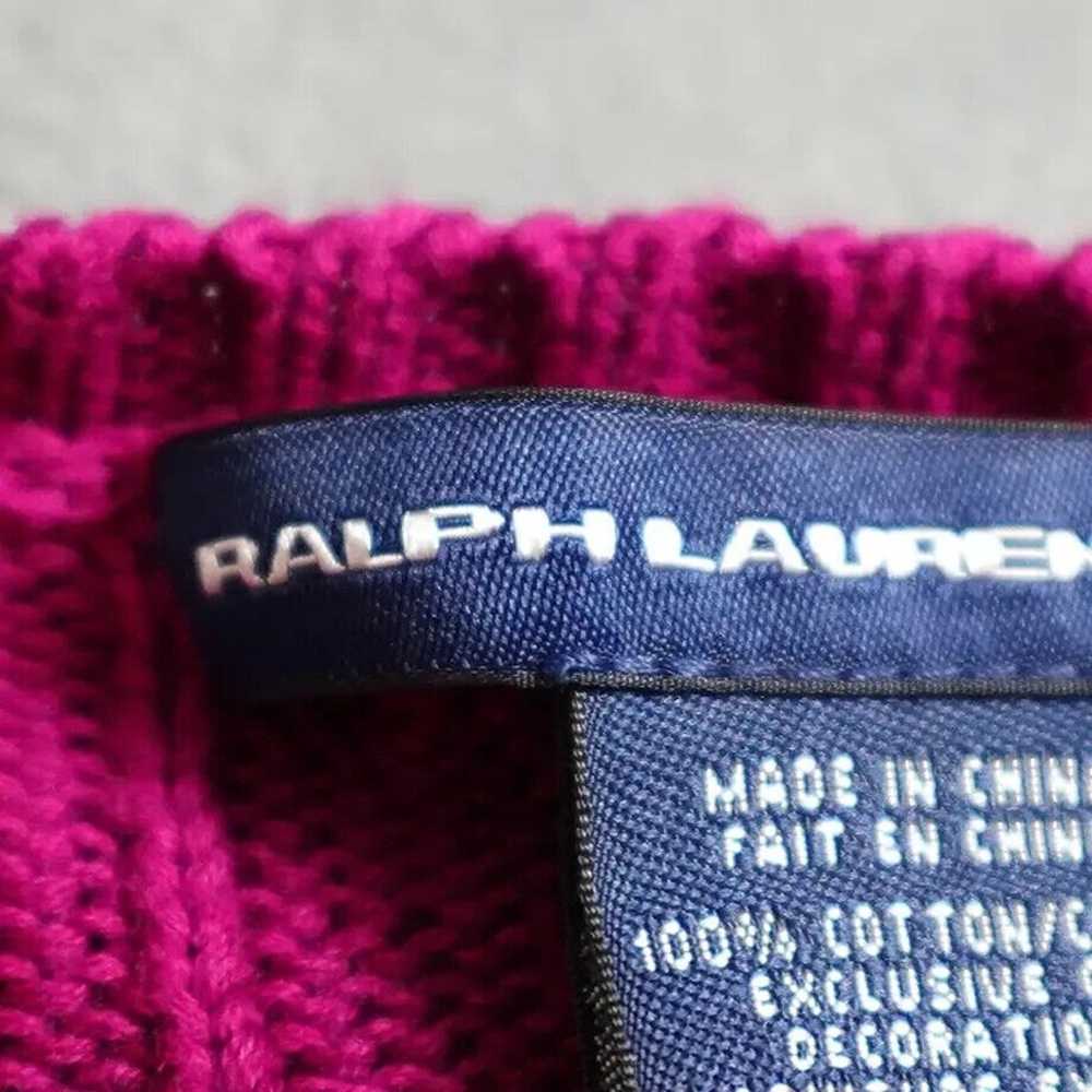 Ralph Lauren Sport Sweater Women's Medium Pink Ca… - image 7