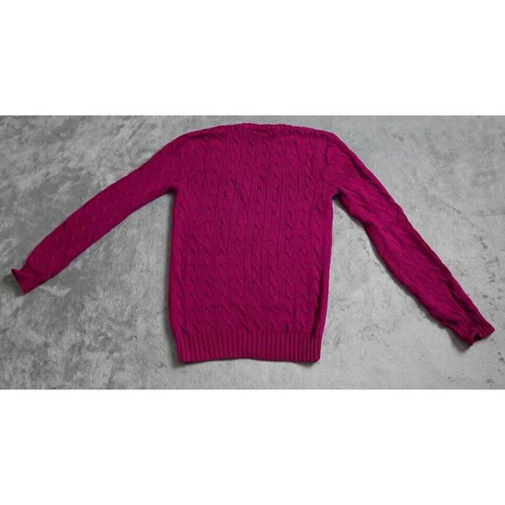 Ralph Lauren Sport Sweater Women's Medium Pink Ca… - image 9