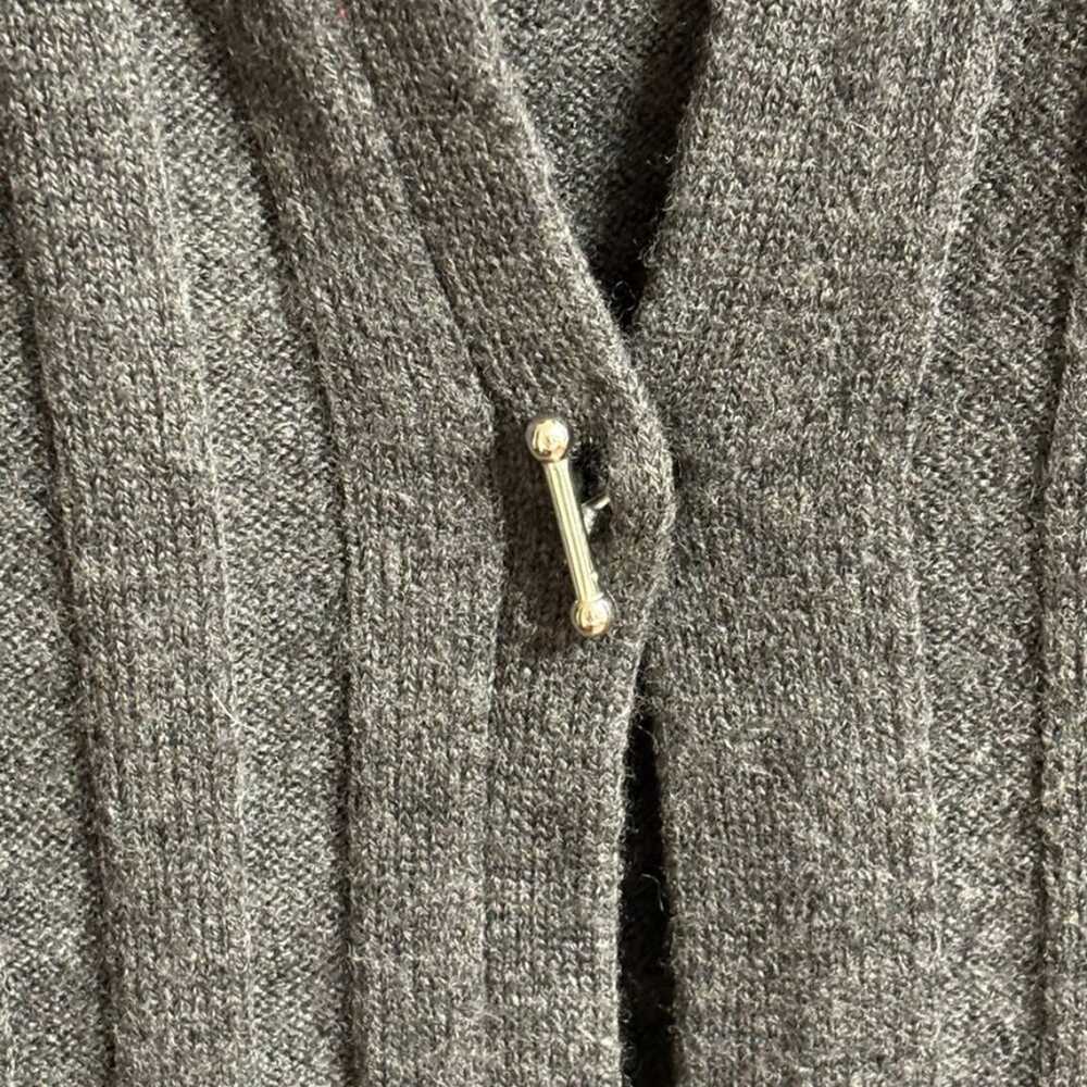 VTG AQUASCUTUM London Wool Toggle Cardigan in Cha… - image 3