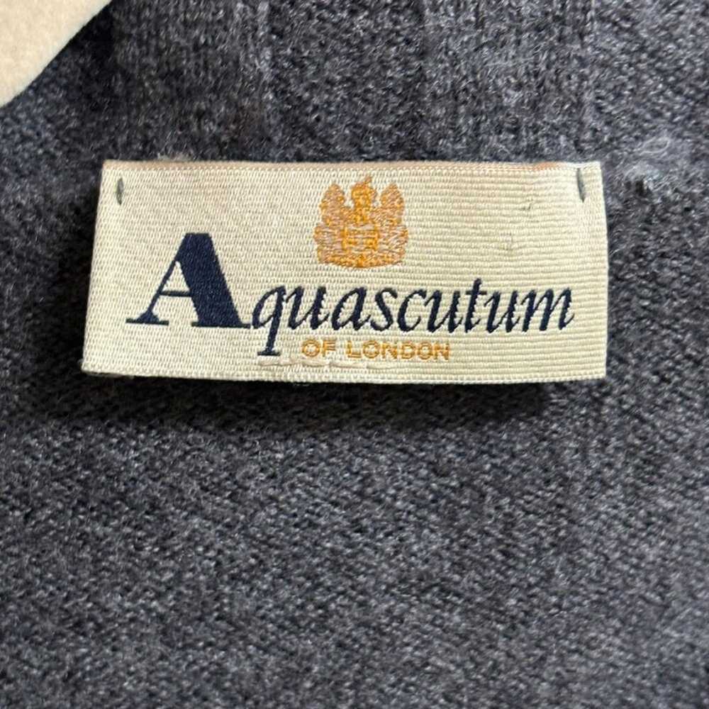 VTG AQUASCUTUM London Wool Toggle Cardigan in Cha… - image 5