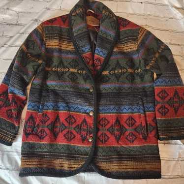 Vintage Woolrich Aztec barn coat