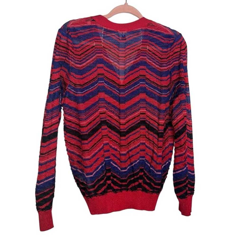 Missoni Red Button Front Cardigan Sweater - image 3