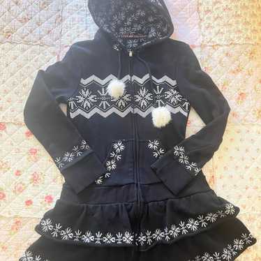 liz lisa babydoll winter zip up jacket dress - image 1