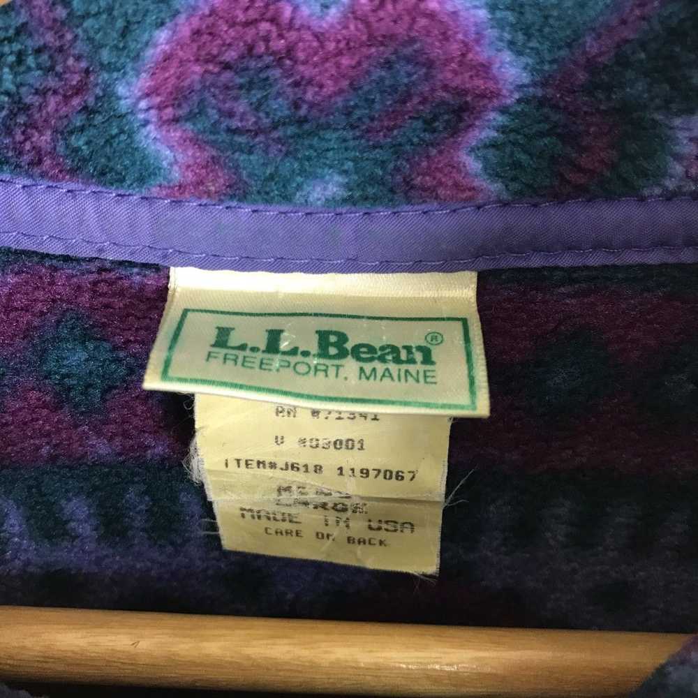 L.L. Bean Vintage LL BEAN Abstract Half Snap Butt… - image 5