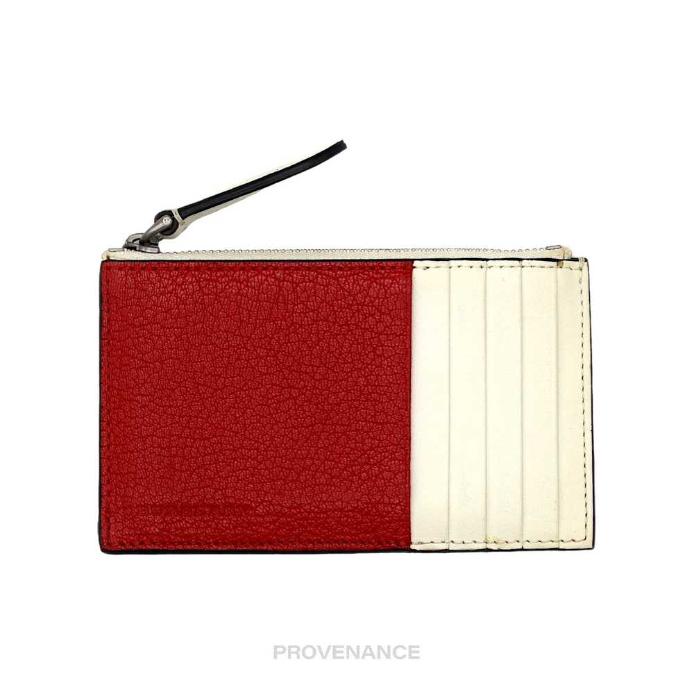 Burberry 🔴 Burberry Two Tone Zip Card Wallet - R… - image 2